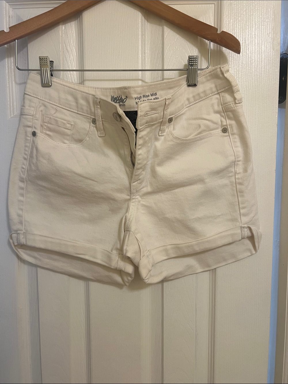 Mossimo Supply Co. White High-Rise Jean Shorts